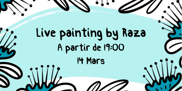14.03 Live painting by Raza